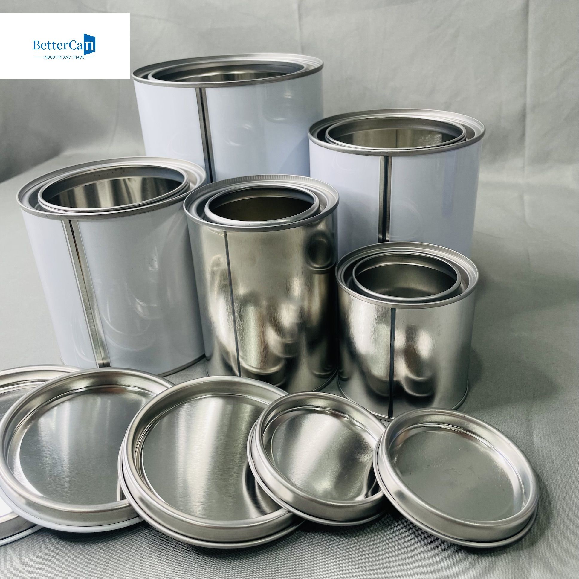 500ml Round Chemical 250ml Empty Paint Tins 0.23mm Thickness
