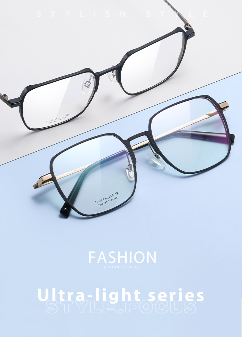 Al Mg Lightweight Glasses Frames Titanium With Non Prescription Lenses