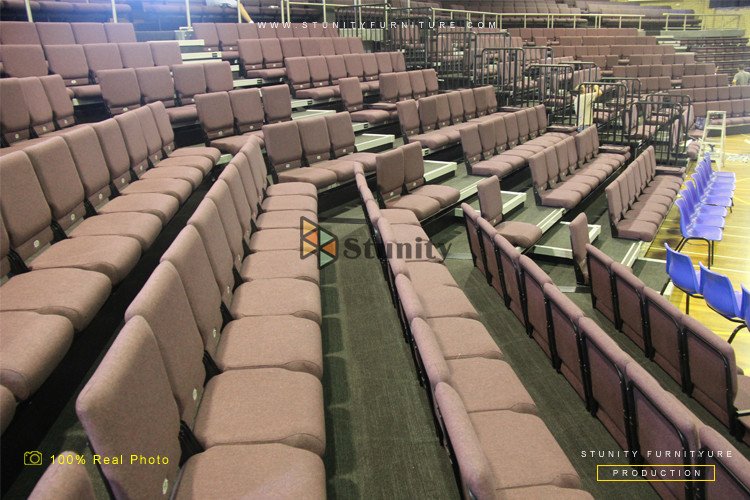 Comfortable Small Floor Space Automatic Retractable Bleacher System