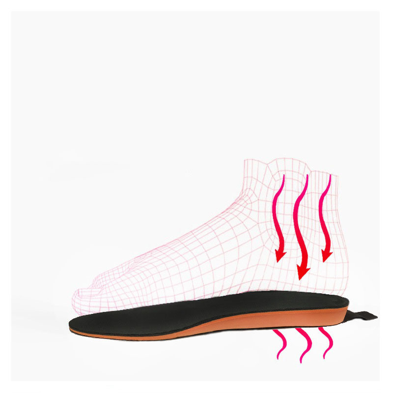 Far Infrared Electric Heated Insoles Foot Warmer Wireless Rechargeable