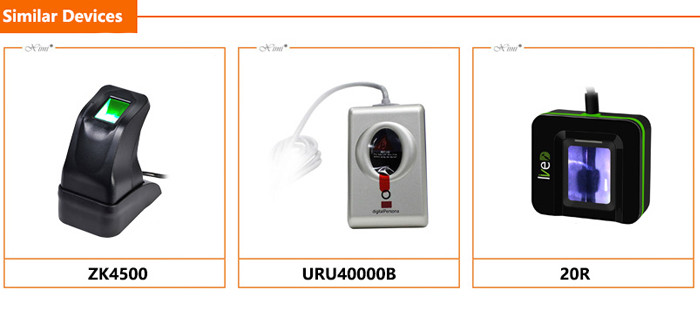 ZK8500 16 KB Biometric Fingerprint Scanner Device 120 MHz DSP With Card Reader