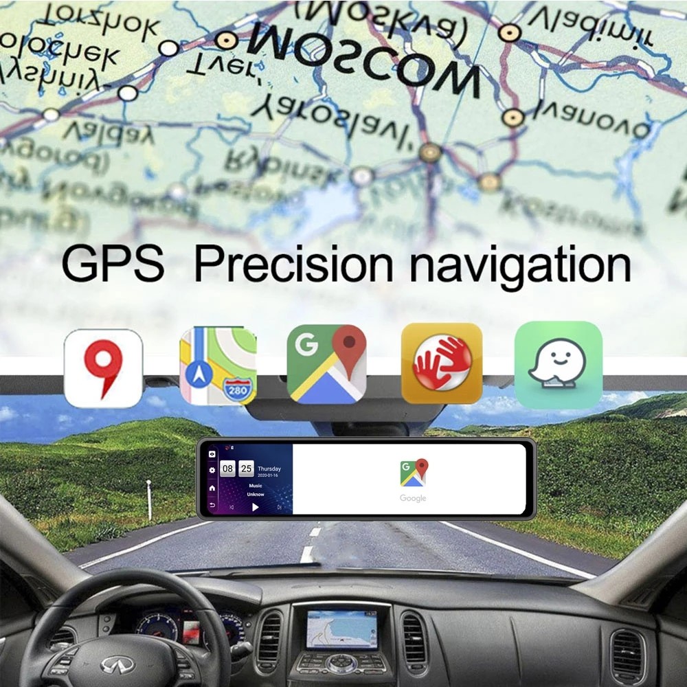uSB Android 8.1 4g Mirror HD1080P Car DVR Camera blackbox With ADAS Wifi GPS Navigation