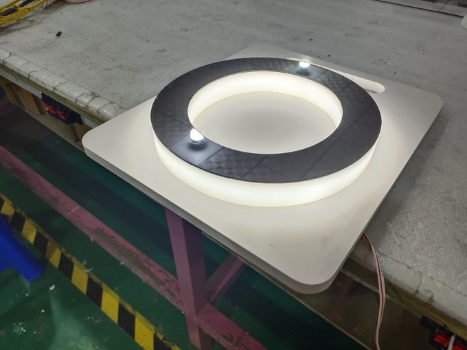 White Polished LED Edge Light Signs 6500k 5000k 4000k 3000k Stainless Steel
