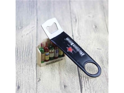 Custom Stainless Steel Handle Bottle Opener with PVC Coating, Custom Stainless Steel Handlwith PVC coating, printed logo