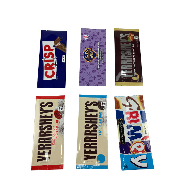 Custom Heat Seal Back Side Seal Candy Nut Mylar Bag Protein Energy Mushroom Chocolate Bar Wrapper Packaging Bag For Pill