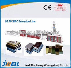 Jwell good bending strength WPC PE floor profile extrusion line