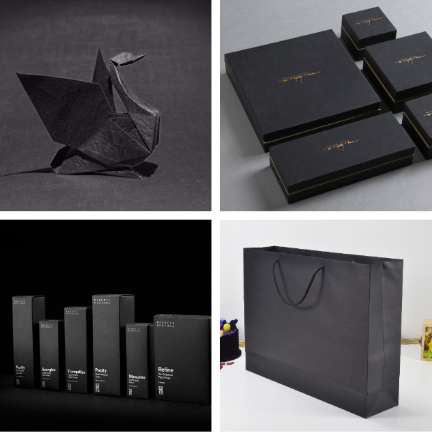 300gram 350gram Smooth Texture Black Paper Sheet In 36" x 48" To Folding Cartons 