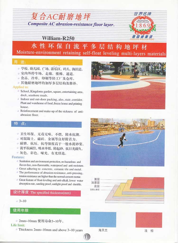 Customized Waterproof Water Resistant Floor Paint Water Based Epoxy 3D Floor Paint