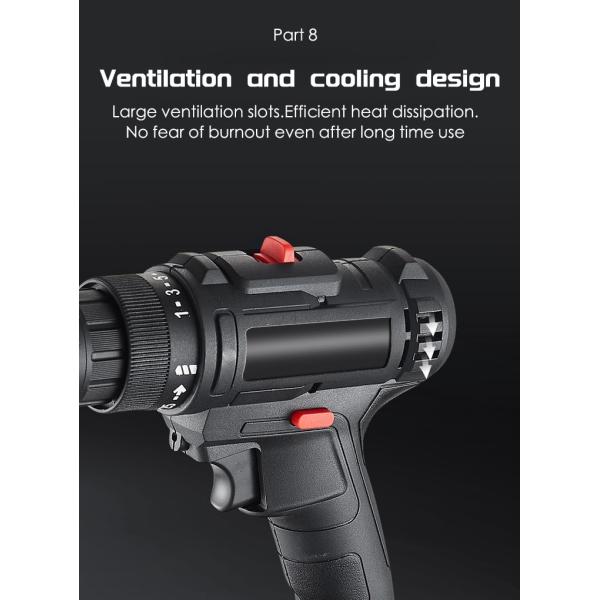 Li-Ion Cordless Electric Drill Driver 1350r/Min 21V Pistol Style