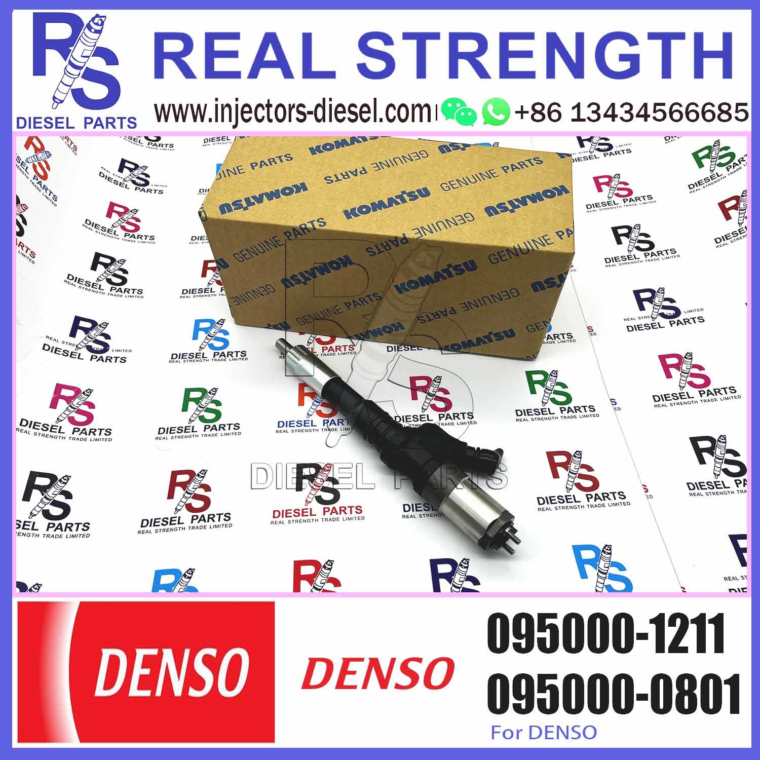 ommon Rail Diesel Fuel Injector 095000-1210 095000-1211 For KOMATSU Excavator 6156-11-3300 6156-11-3301