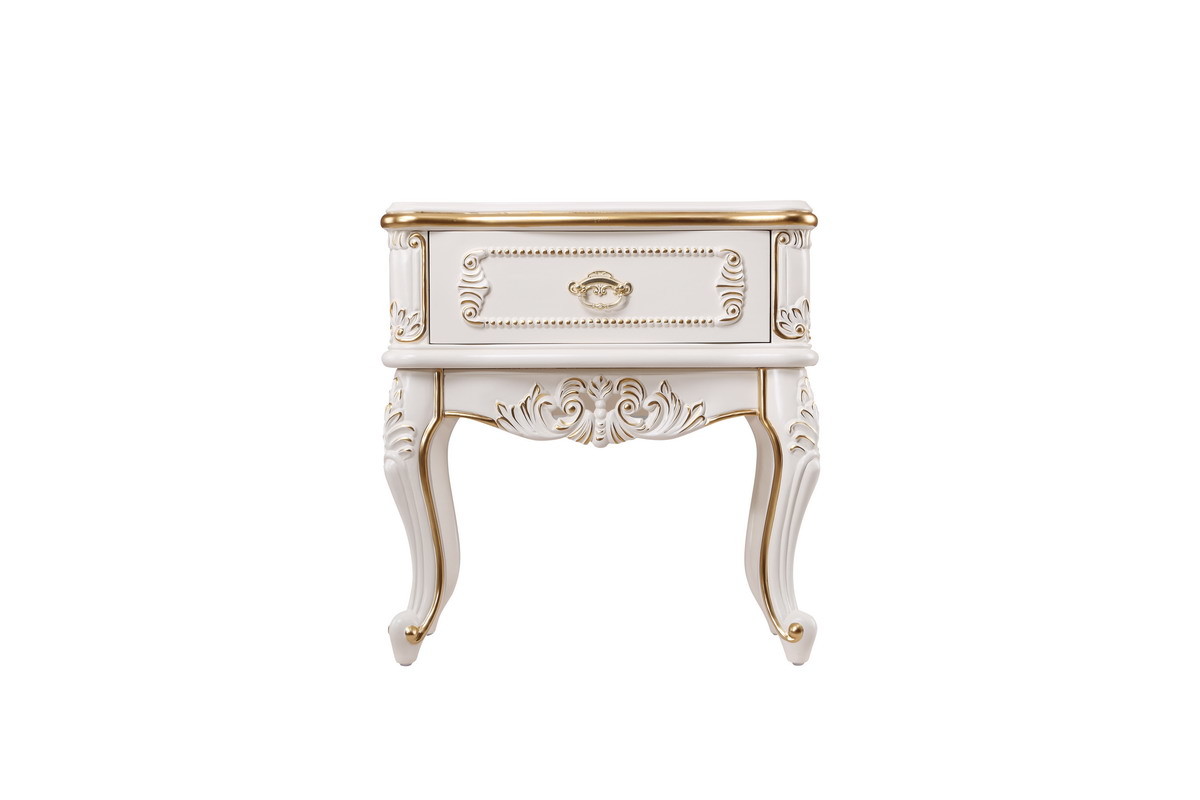 Luxury Bed Sets of Ivory White high quality bedroom furniture brands Leather upholstered Queen size Bed for Villa house