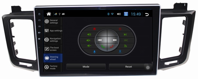 Ouchaungbo Toyota RAV4 2013 10.1 inch big sceen gps radio head unit support 4 core BT sterering wheel control