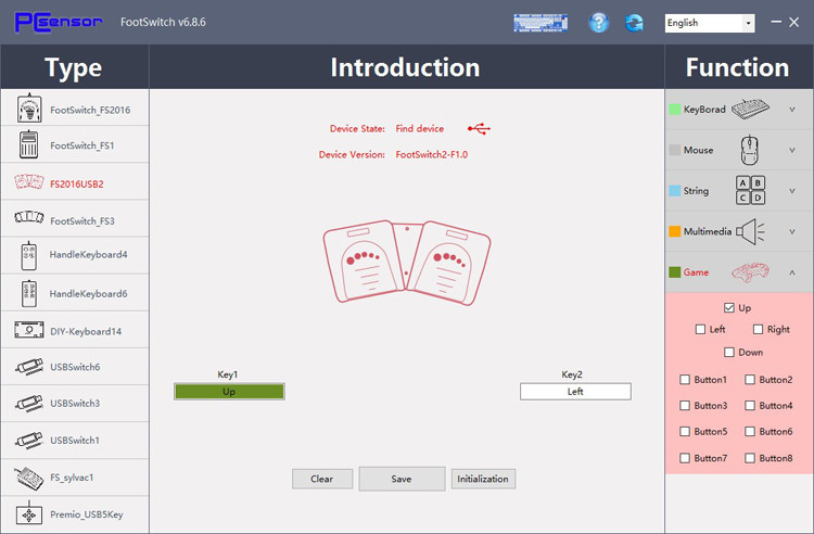 USB Foot Switch with laptop simulate custom shortcuts Mouse for games /multimedia teaching