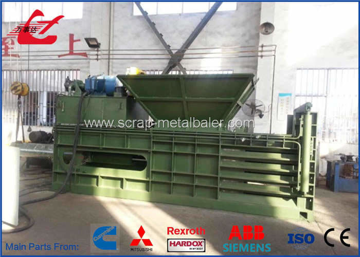 37kw Horizontal Plastic Film / Waste Paper Baler With Feeding Manual Tie