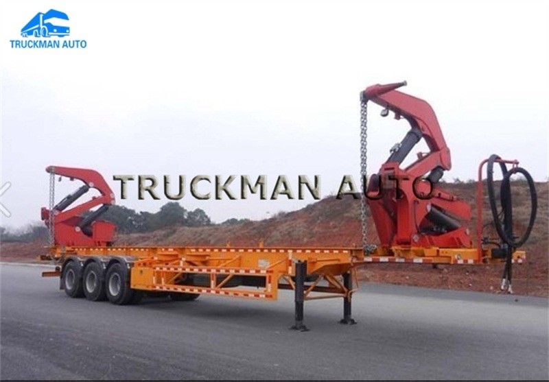 TRUCKMAN Side Lifter Trailer , Sidelifter Container Trailer With Xcmg Brand Crane