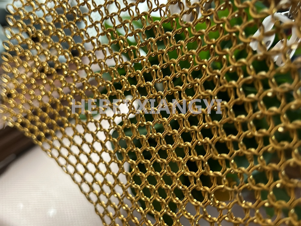 S W Model Copper Chainmail Ring Mesh Curtain For Decoration Room Divider