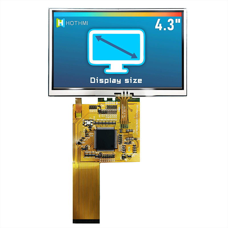 4.3 Inch Custom Display Solutions 800x480 Resistive Touch Panel
