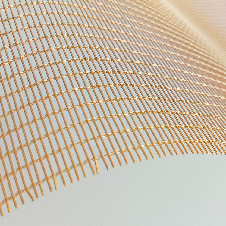 Clear Bronze Grey Tinted Laminated Glass Fabric With Metal Wire Mesh