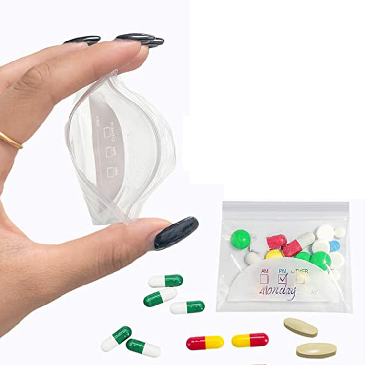 k 3 X 2.75 Inches Resealable Plastic Bags , Travel Pill Organizer Pouch