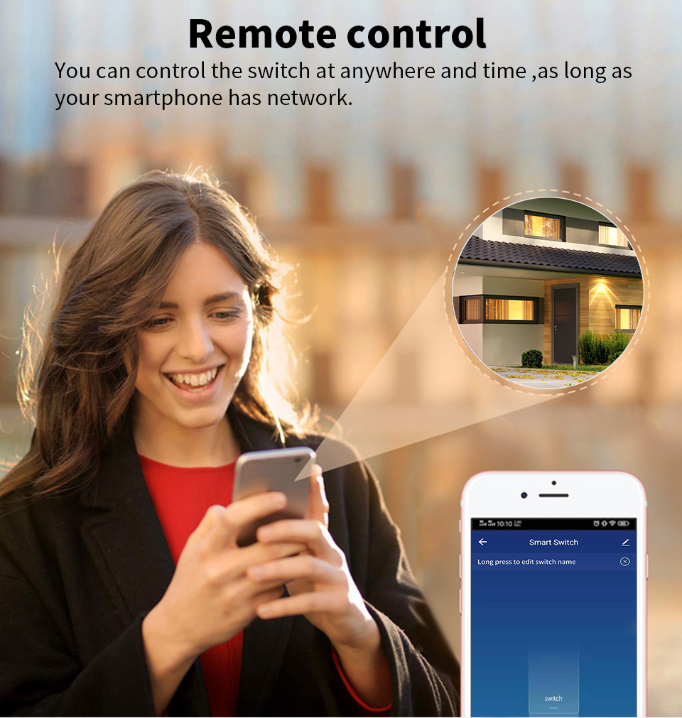 tuya wifi App Timing Home Smart Switch Socket WiFi Smart Switch Interruptor Inteligente Relay support voice control