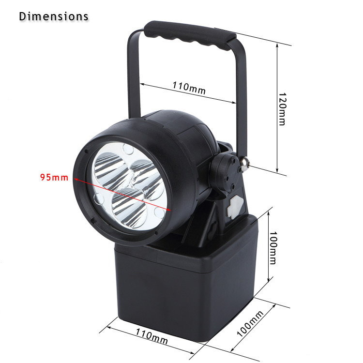 IP65 Adjustable Rechargeable Magnetic Work Light 1080Lm Convenient To Operate