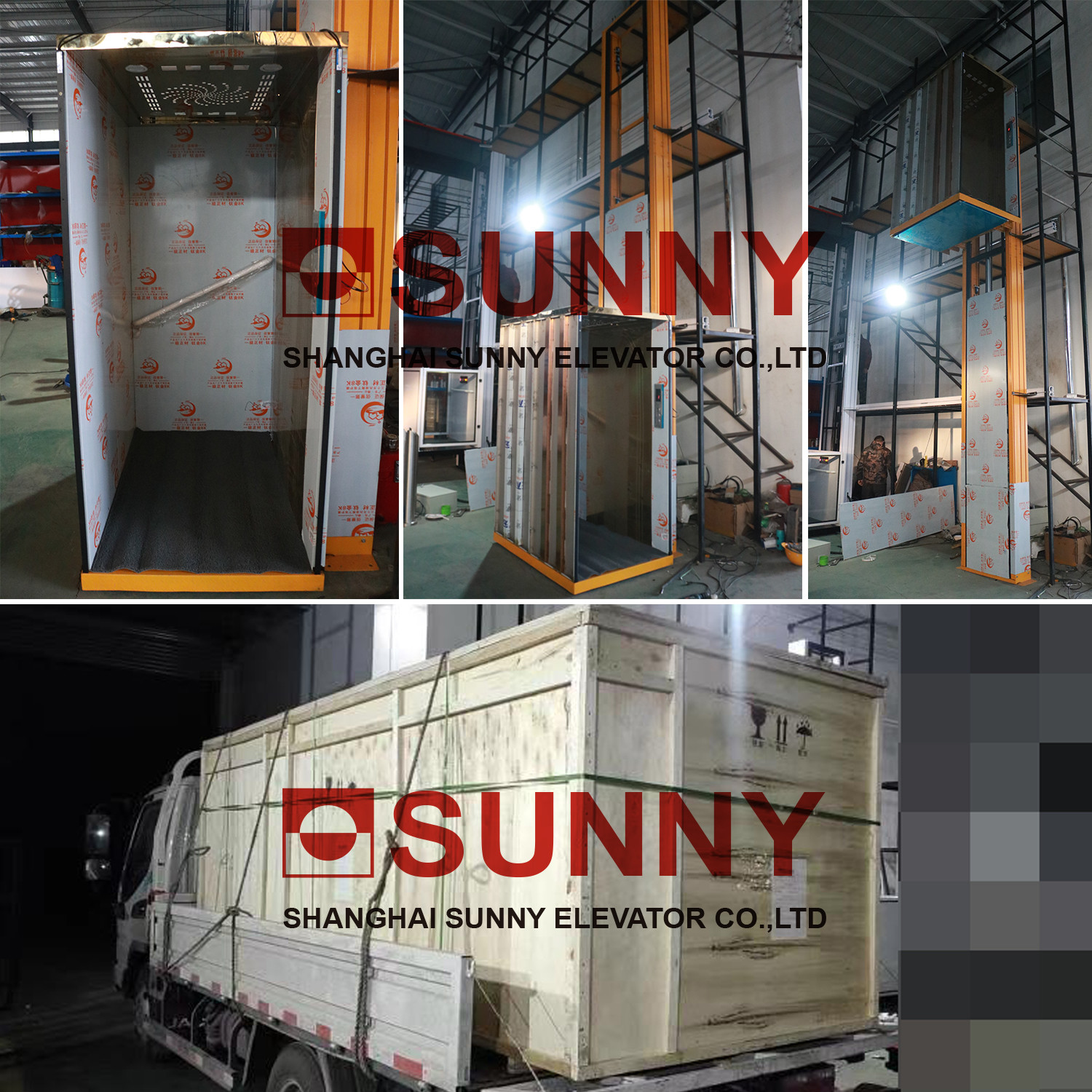 Factory Dumbwaiter Lift Residential Kitchen Food Elevator 0.4m/S With Emergency Stop Switch