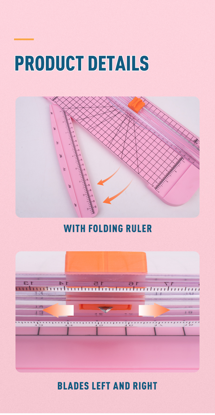 12 Inch Mini Slide Paper Trimmer with Folding Ruler Cutting size A4 12" 380*150*35mm