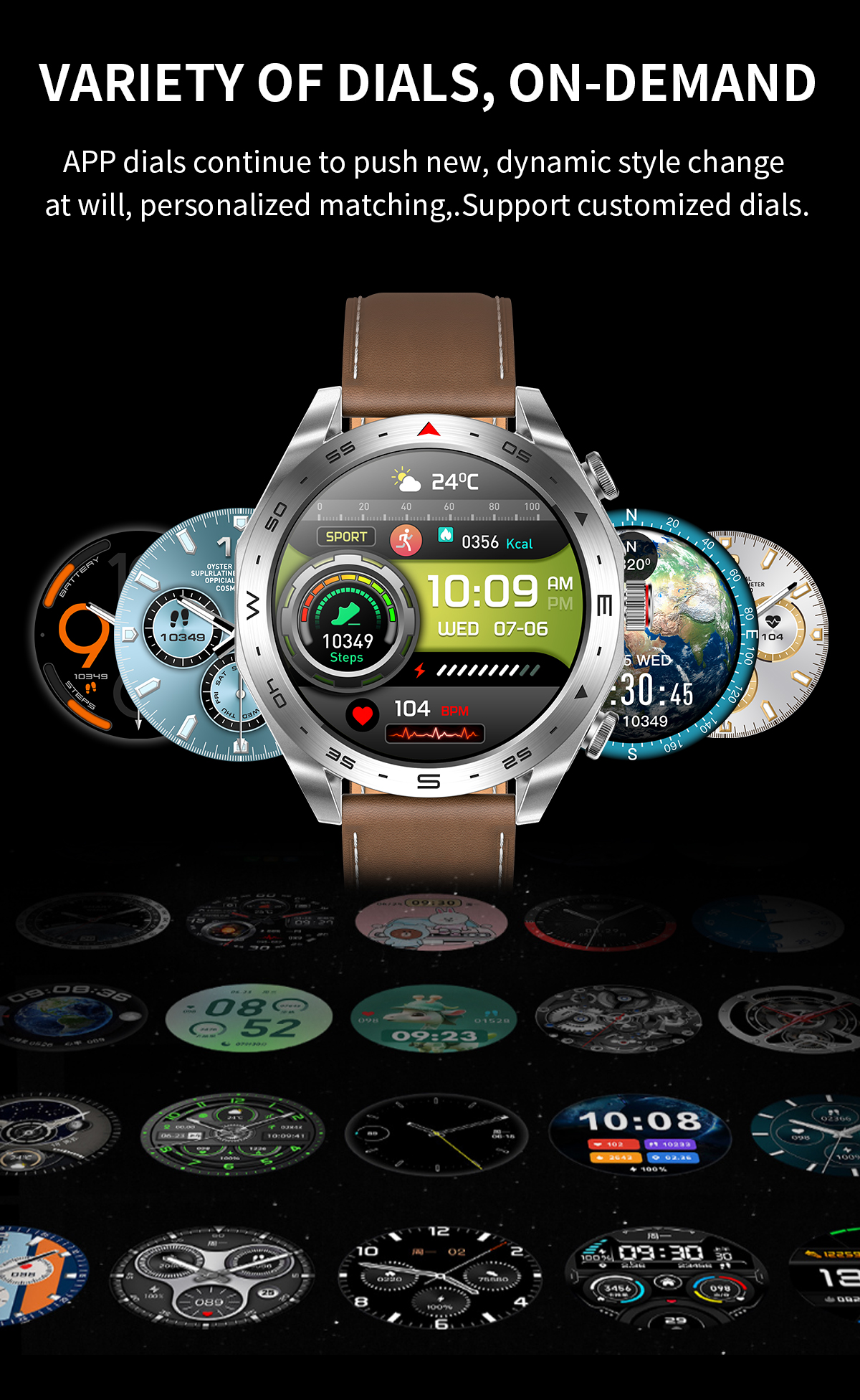 Long Battery Life TWS Support Smartwatch With Music Bracelet Syncs