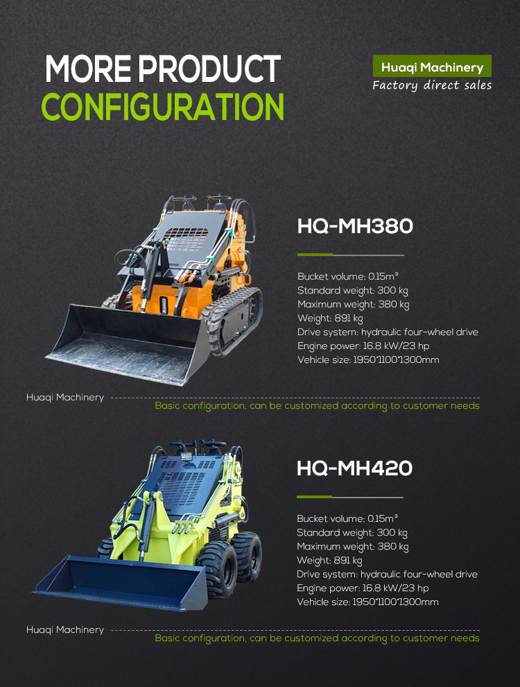 Skid Steer Diesel Loader With Bucket and Different Attachments Rated Pressure of 17 Mpa