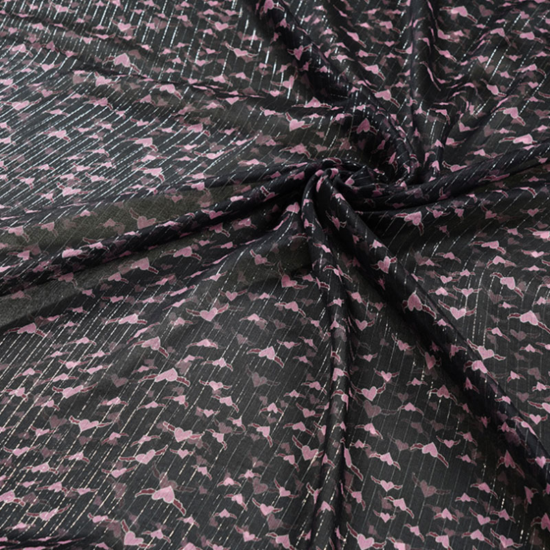 Custom digital print silk fabric georgette printed crepe de chine shirt Dress natural mulberry silk fabric on sale wholesale