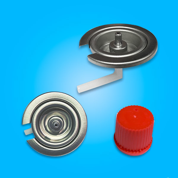 25.4mm Camping Butane Gas Valve For Straight Wall Aerosol Tin Cans