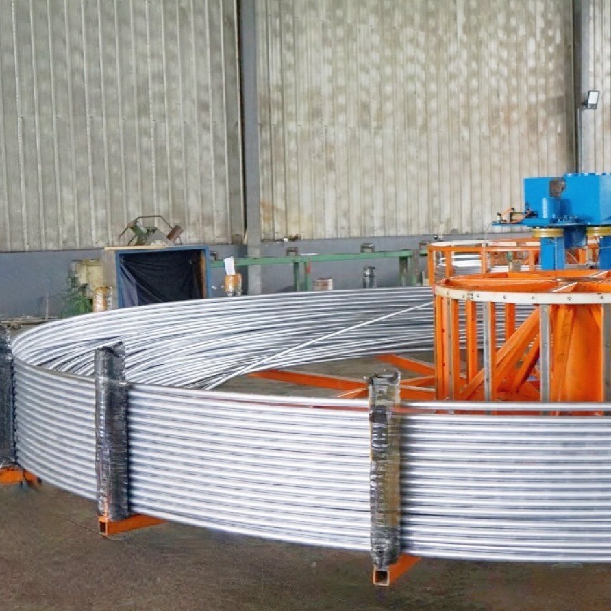 1050 D26 Aluminum Coil Pipe Anticorrosive Aluminum Coiled Power Plant Cooling Water Tower