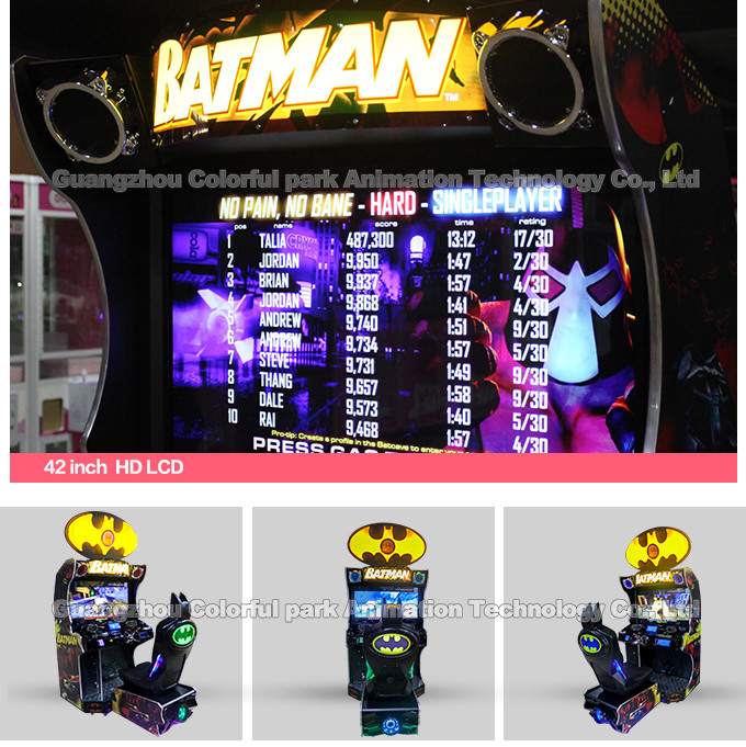CE Approved Batman Arcade Machine , Video Game Machine With Adjustable Seat