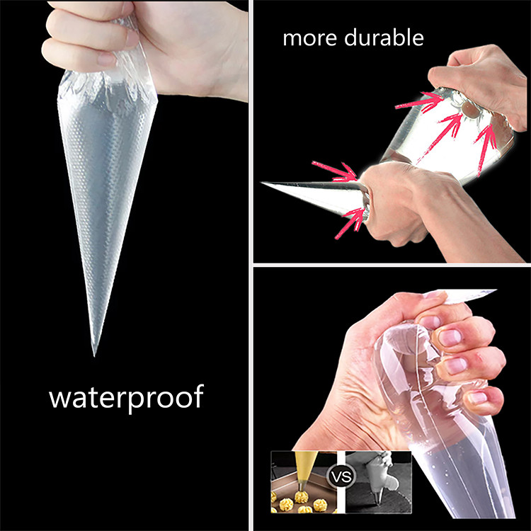 Safe Disposable Pastry Plastic Piping Bag 32*18cm Size For Cake