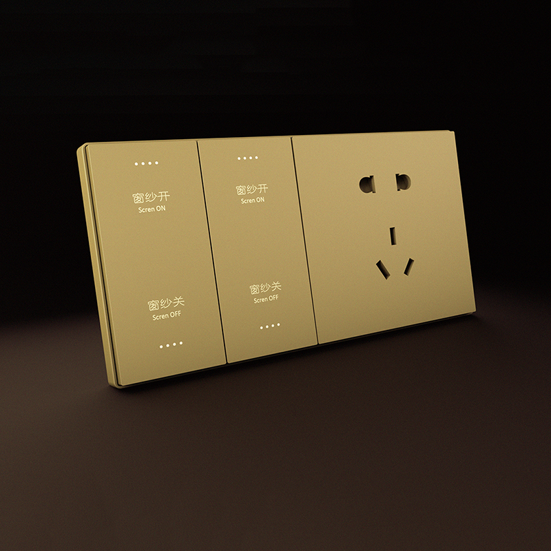Champagne Gold Programmable Smart Light Switch AC110V Wifi Light Timer Switch