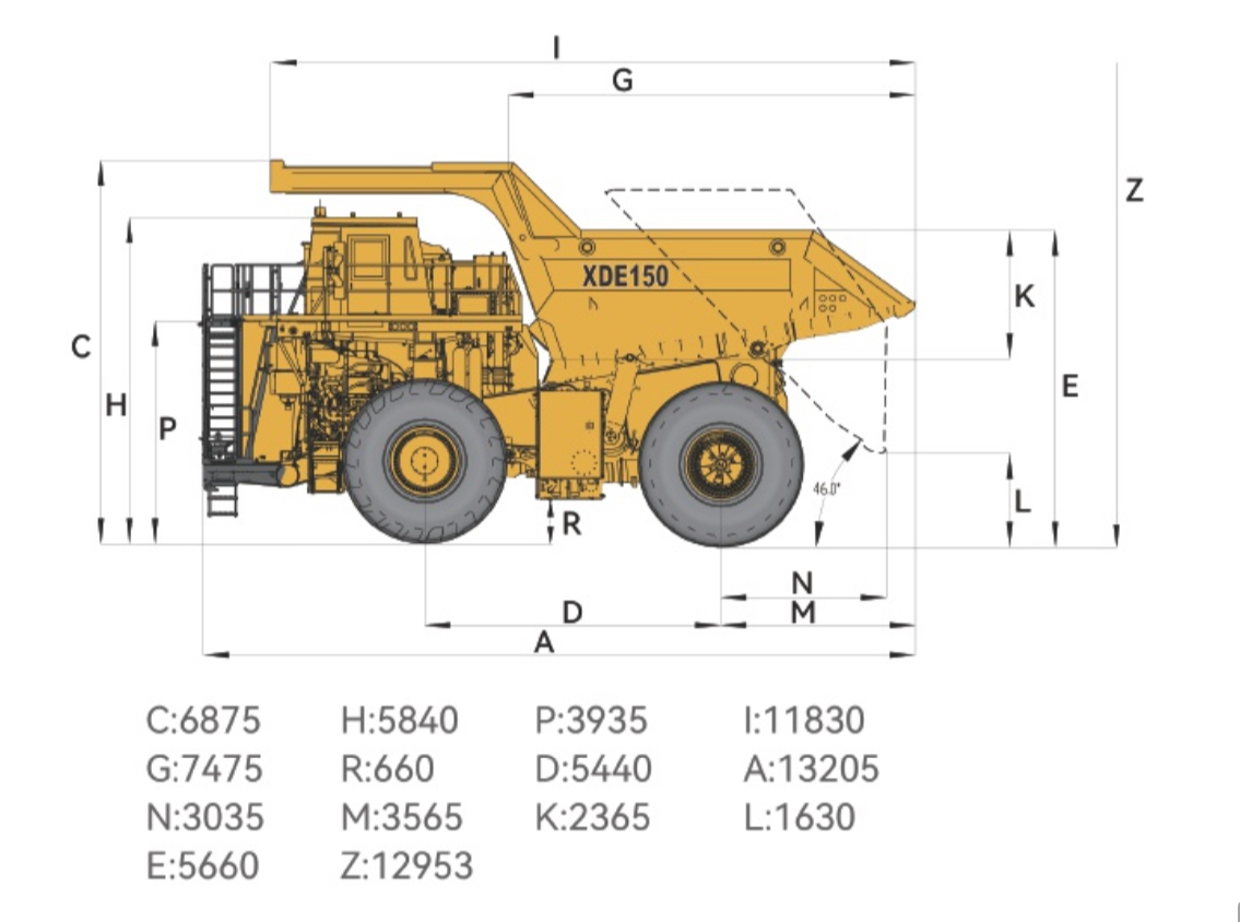 XDE150 DOUBLE AXLE RIGID MINING DUMP TRUCK FOR HEAVY-DUTY MINING OPERATION
