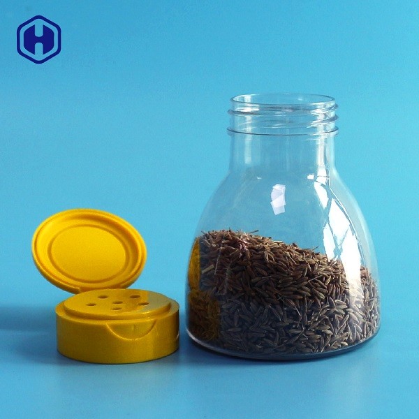 Screw Cap PET Plastic Spice Jar 7OZ 200ML Customized Size And Color