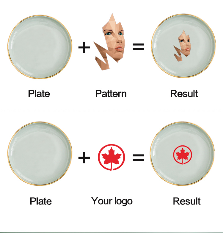 Nordic Luxury Style Ceramic Tableware Set Emerald Green With Gold Rim