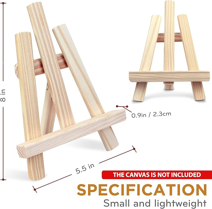 8 Inch Mini Tabletop Wooden Display Easel Sketch Easel Stand For Artists Painting
