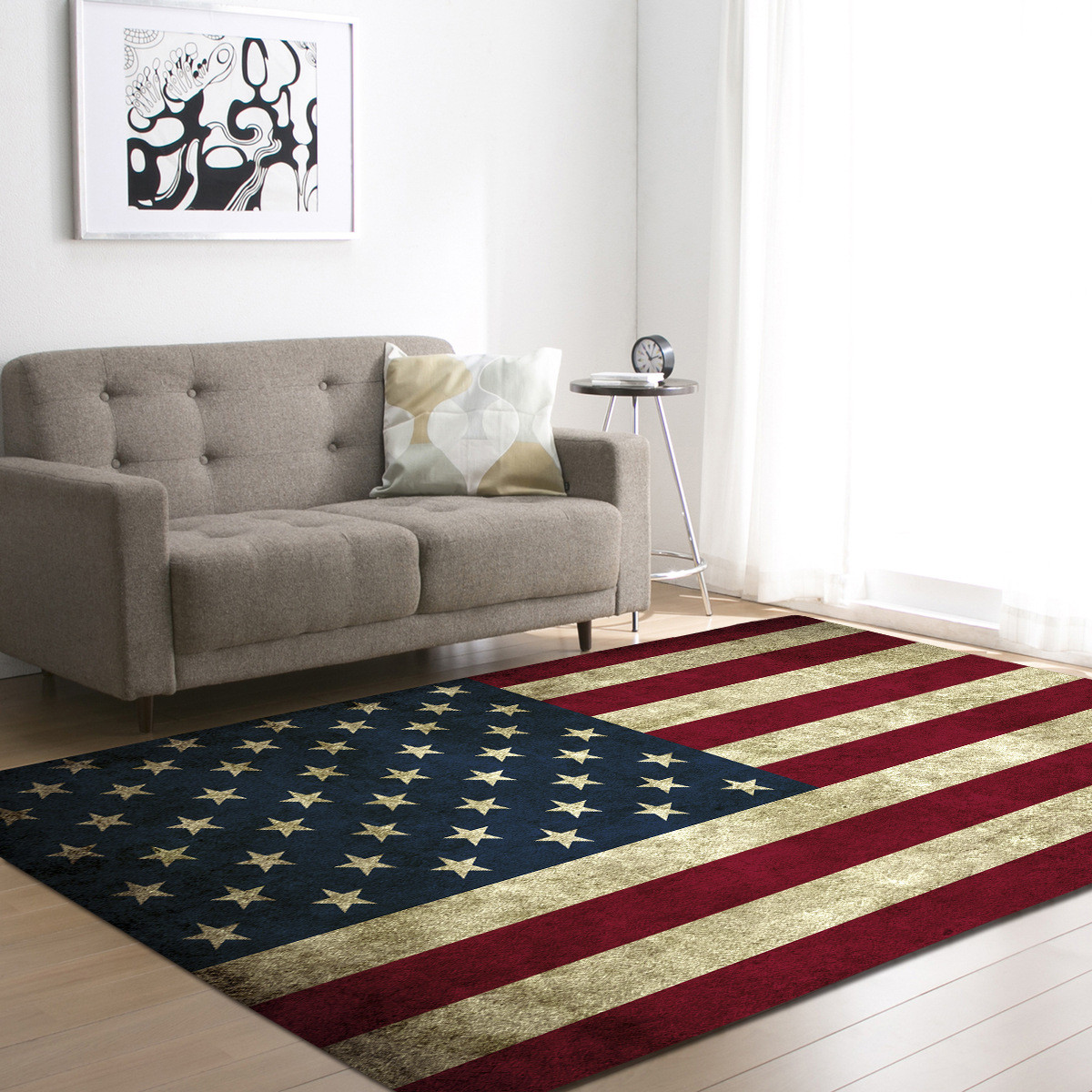 3D living room carpet, bedroom, dining room floor mat, door mat, pattern size customizable