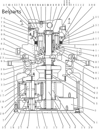 YN15V00037S007 SK200-8 Planetary Gear Parts Travel Gearbox 1st 2nd Carrier Assy