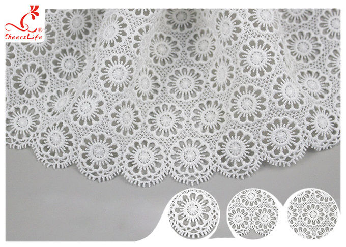 Sri Lanka Guipure Venice Polyester Lace Trims With Embroidered Floral Pattern