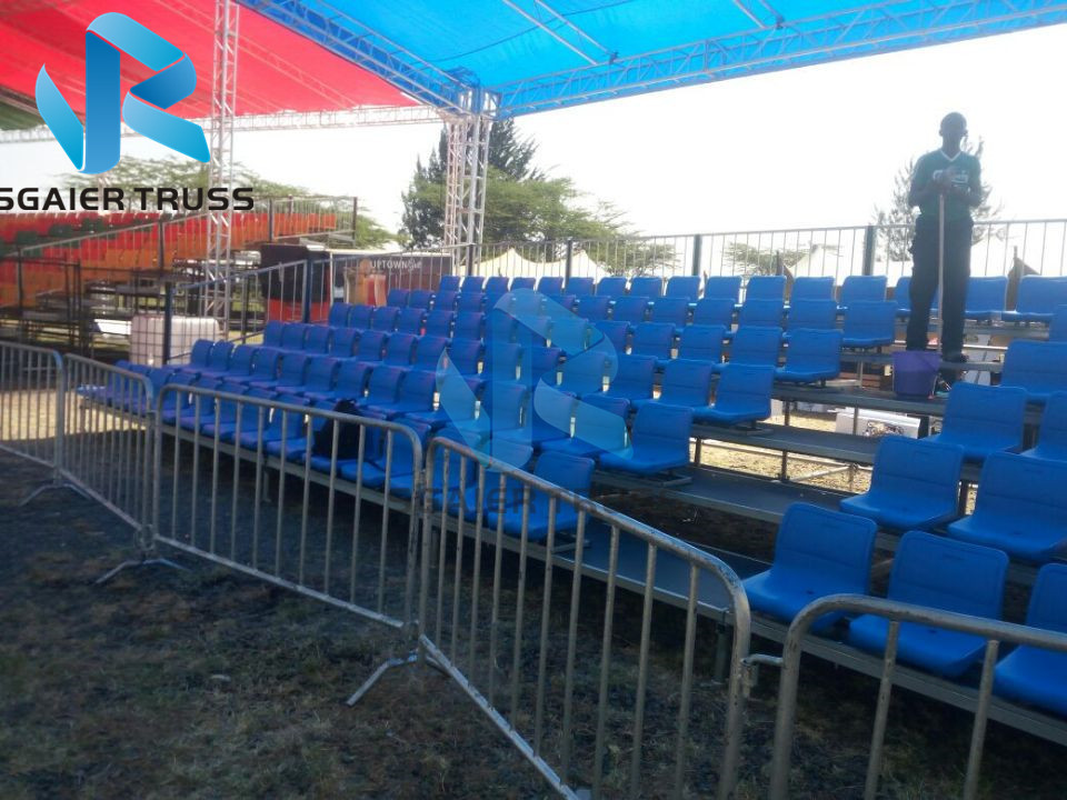 Sunproof Steel Frame Canopy , Portable Dismountable Temporary Stadium Seating