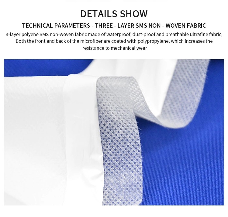 Factory Price High Quality Medical Non Woven 60gsms Isolation Protective Coverall