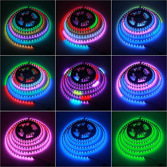 RGBIC Addressable Neon Rope Light SMD5050 Sticky Led Strip Lights