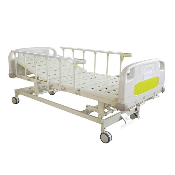 Movable ABS Two Cranks Elderly Hospital Bed Nursing Homecare Bed Manual Hospital