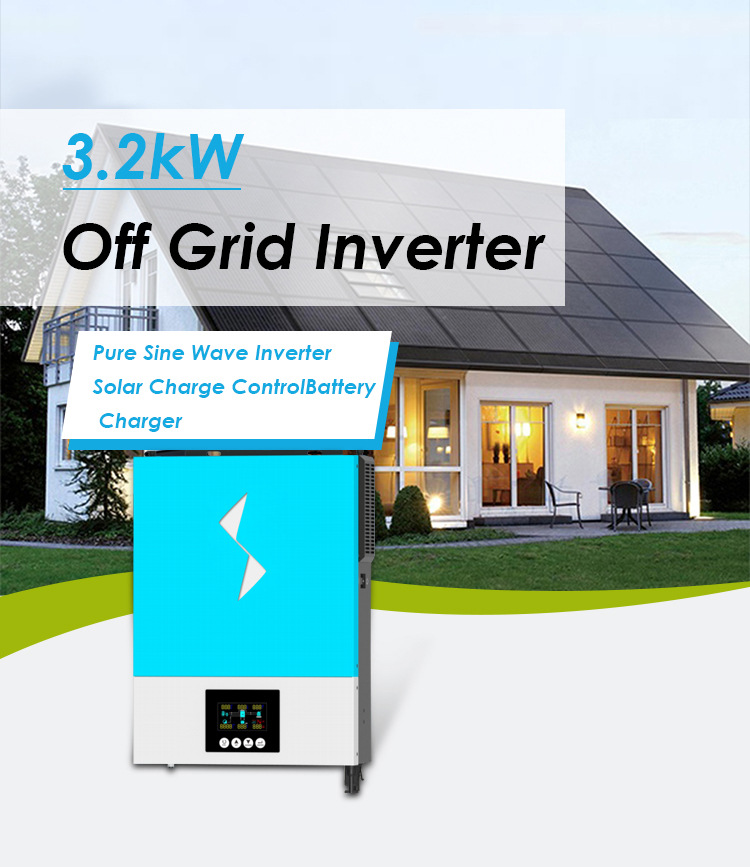 New Mppt Charger Controller Pure Sine Wave On/Off Grid Hybrid Solar Inverter W/Rgb Light Solar Power Inverter For Home