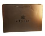 Recyle Paper bag logo foil stamp matt finish varnish ribbon colure for gift