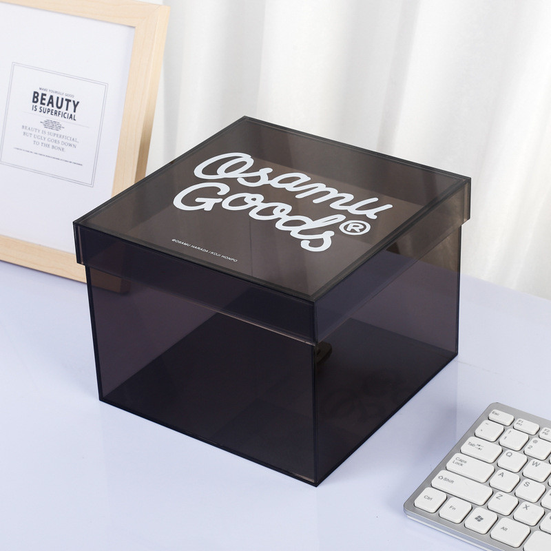 Factory Customized Color Acrylic Storage Box With Lid For Food Rose Candy Display