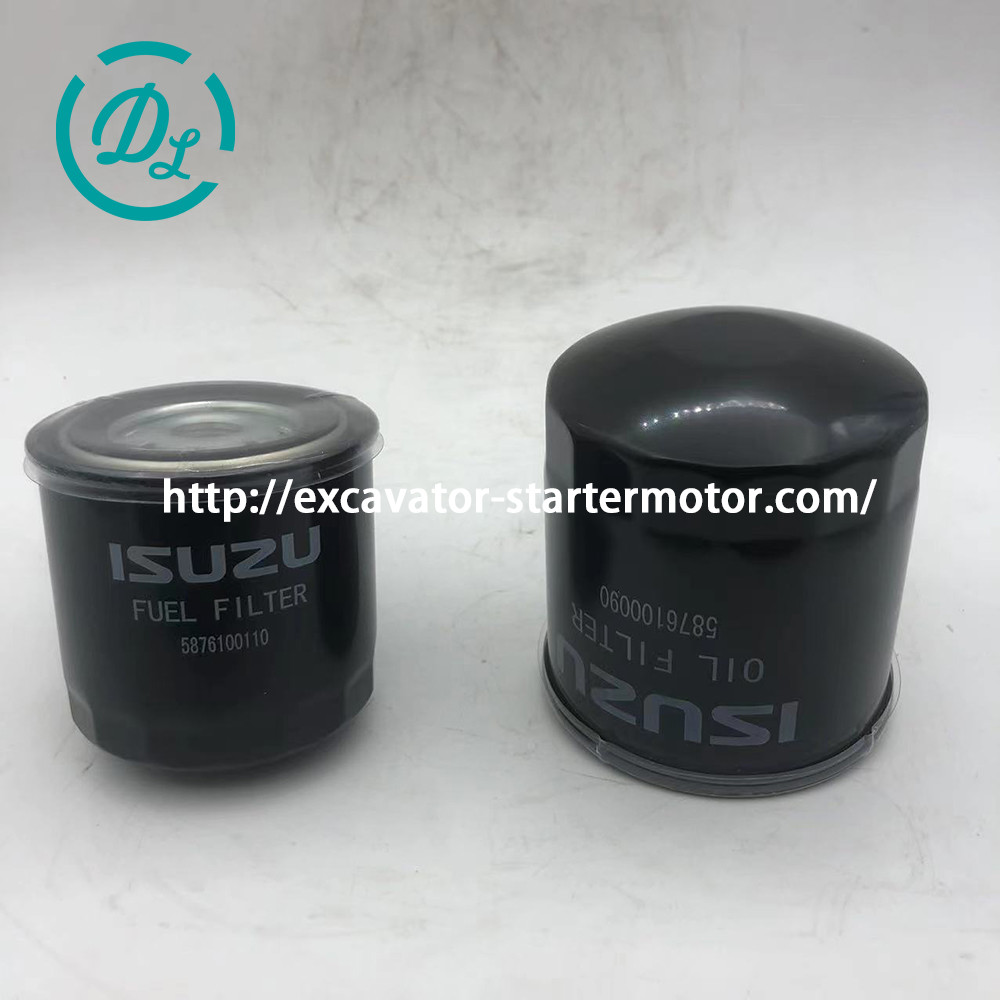 Oil Filter 5876100090 Fuel Filter 5876100110 Excavator Isuzu Filter